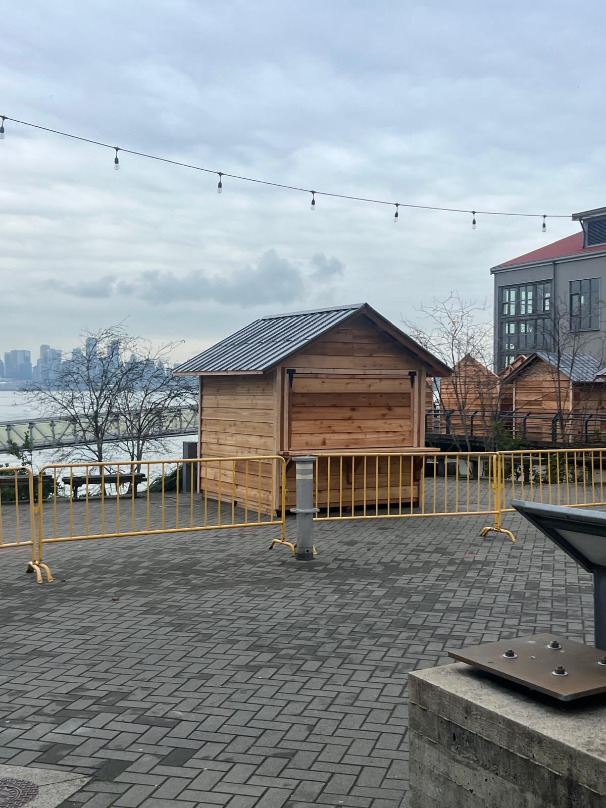 Cedar market stall at the Shipyards waterfront