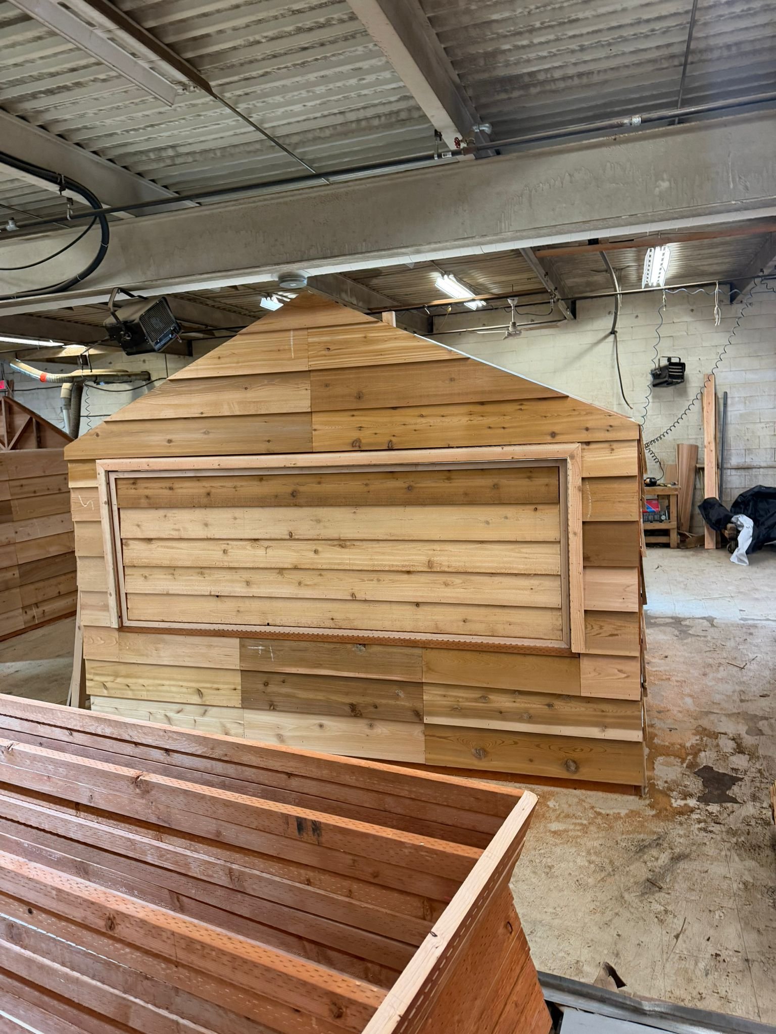 Cedar fabrication in progress