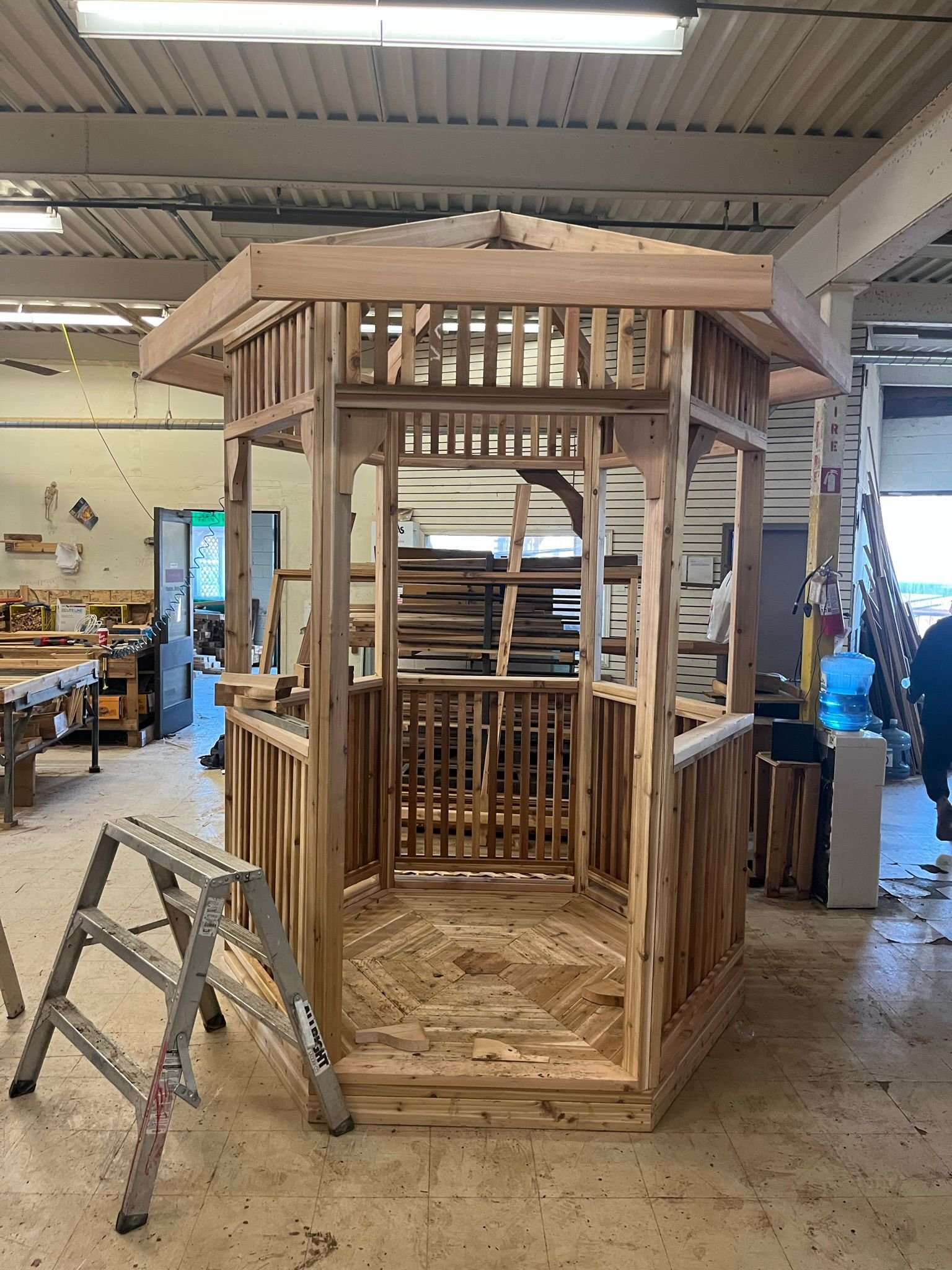 Cedar double-door shed
