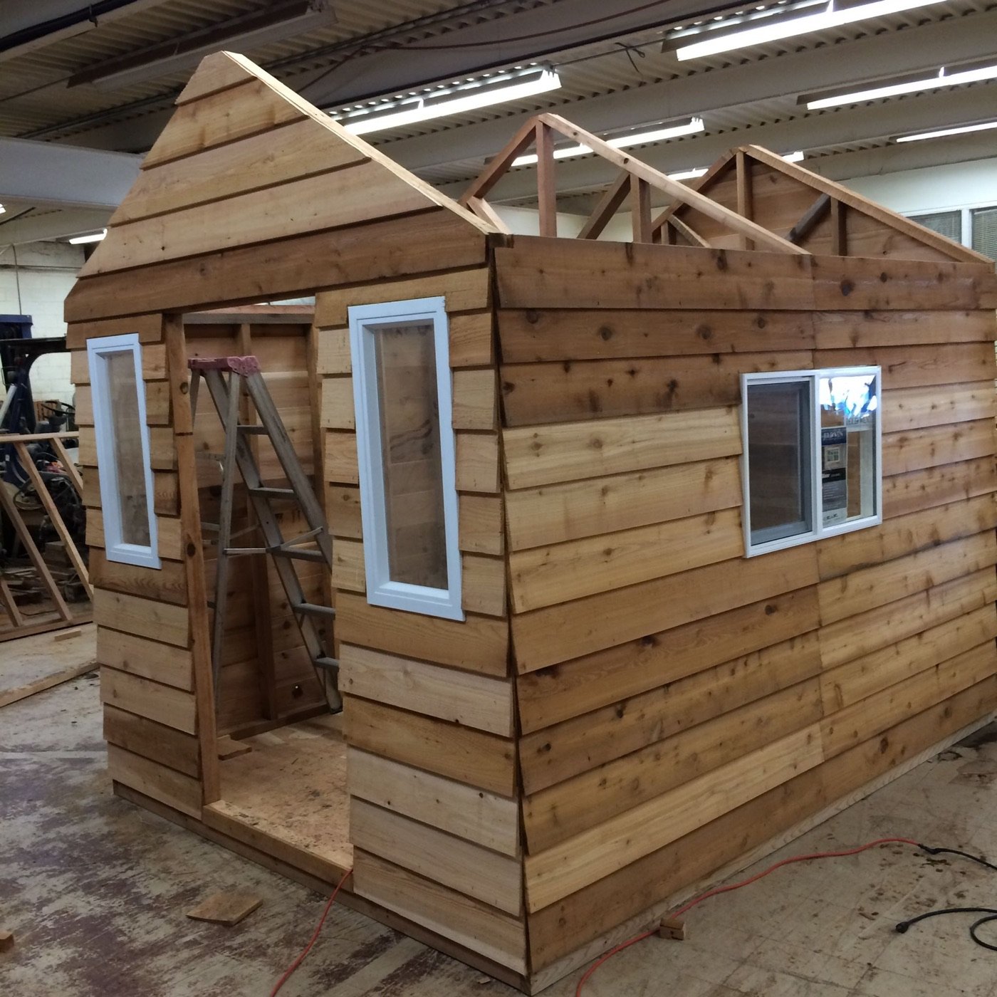 Cedar garden shed — pre-built and ready for delivery
